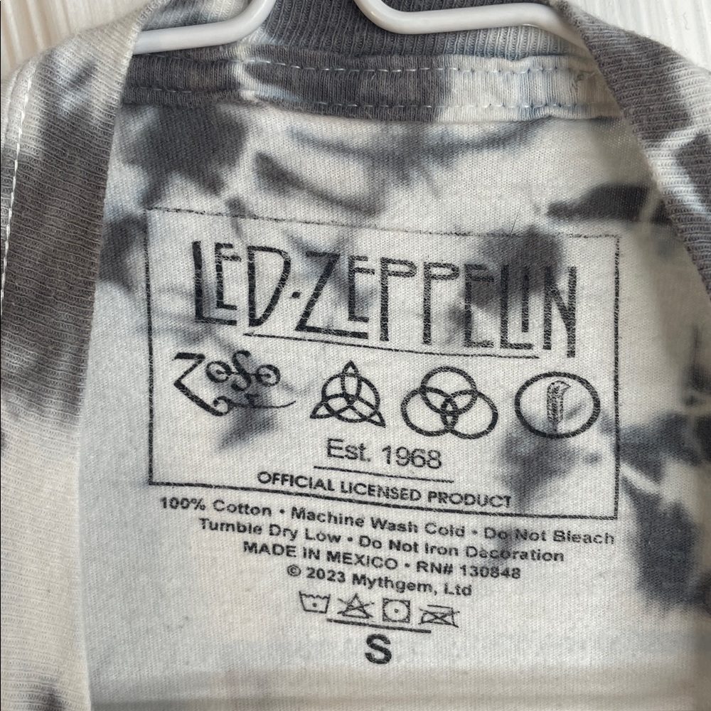 Led Zeppelin Tie-Dye Graphic Tee - Black & White - Picture 3 of 4